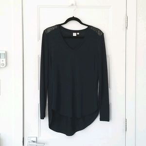 twik Dark Blue Long Sleeve V-Neck Shirt  - M